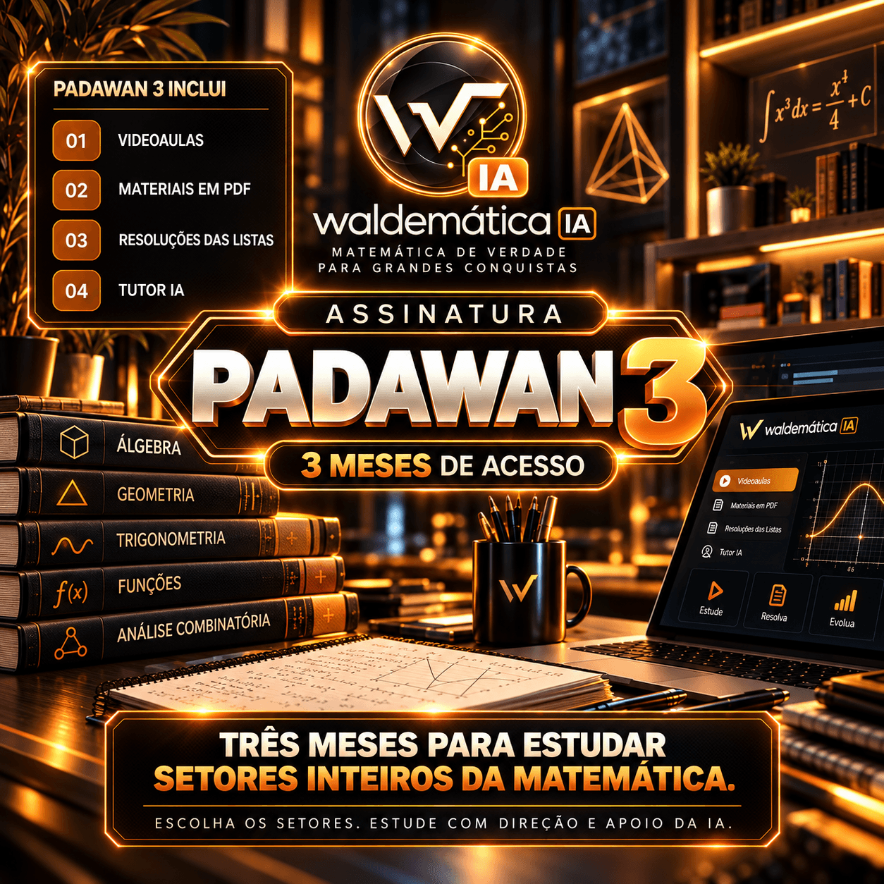 Arte do Padawan 3, com 3 meses de acesso. Aprofunde os assuntos que mais importam agora.
