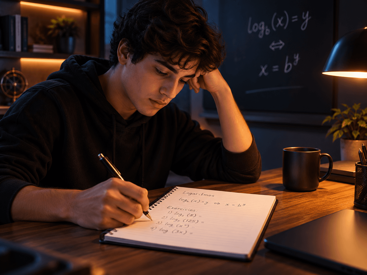Estudante revisando um assunto específico de Matemática em um plano curto de um mês.