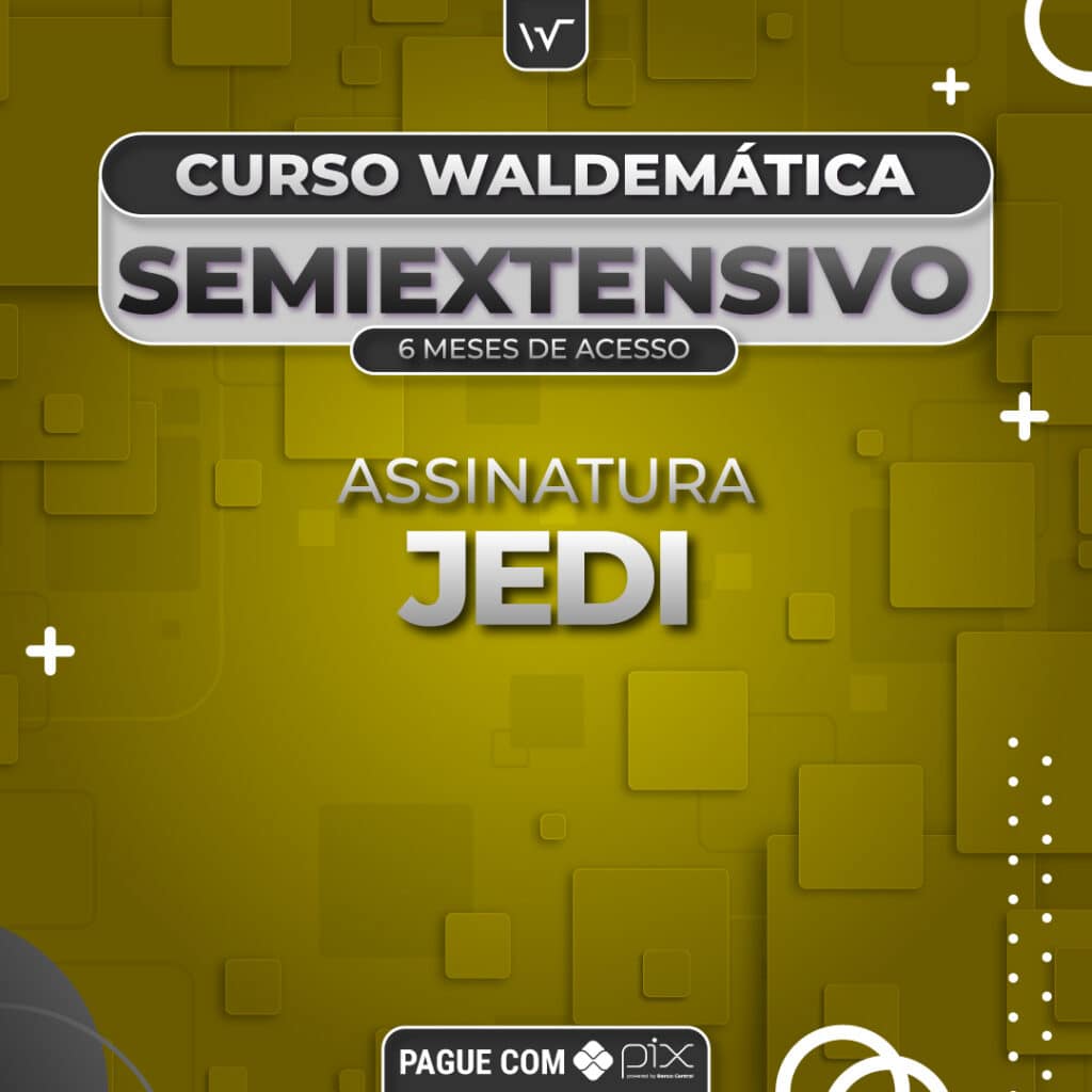 Texto dizendo curso waldemática semiextensivo curso da plataforma waldemática