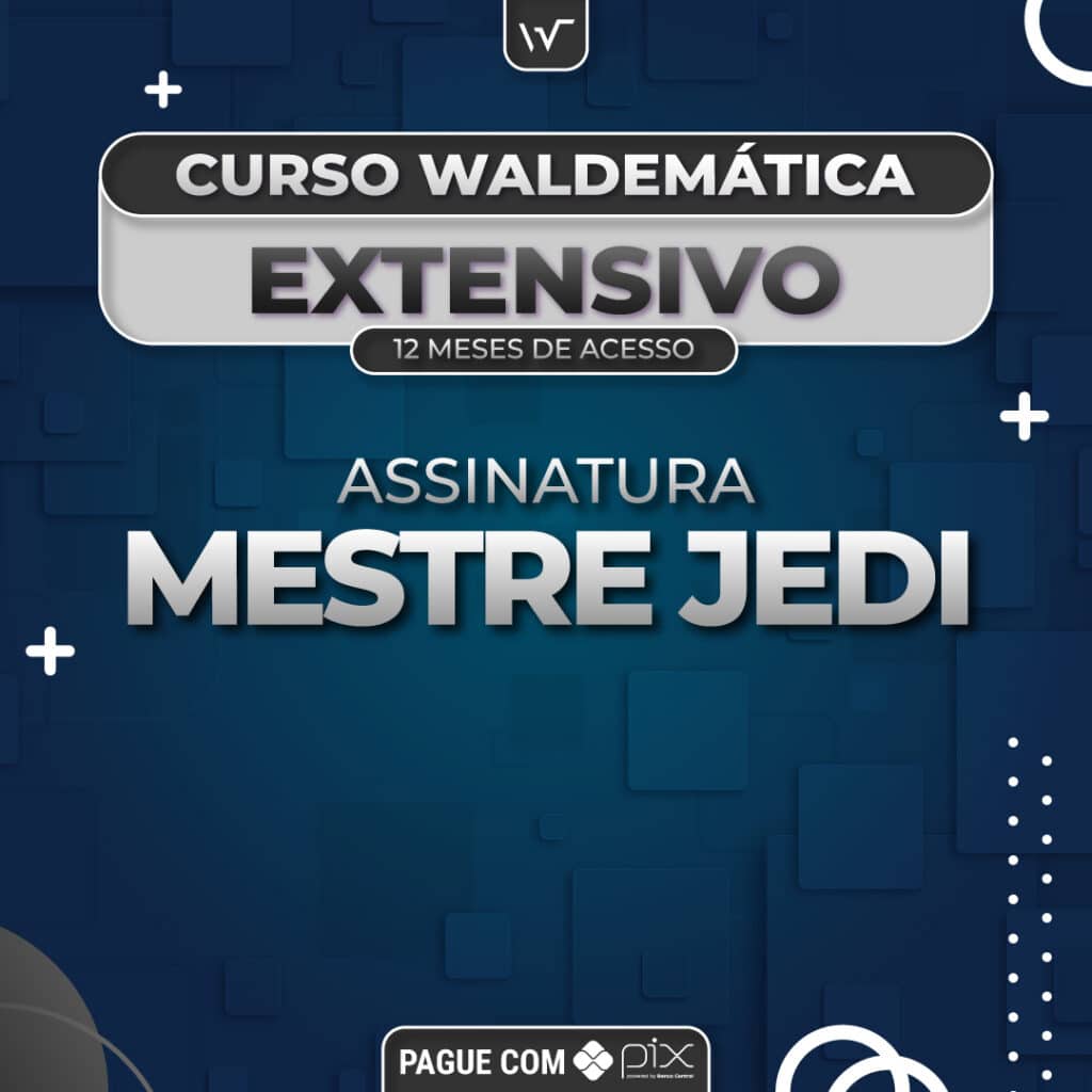 Imagem com texto escrito Curso Extensivo de Matemática da plataforma Waldemática
